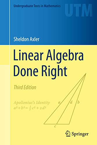 Linear Algebra Done Right book cover