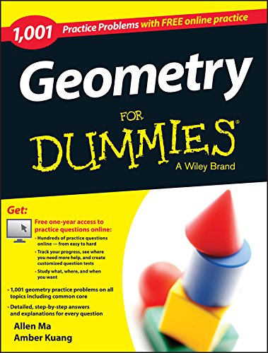 Geometry: 1,001 Practice Problems for Dummies (+ Free Online Practice) book cover