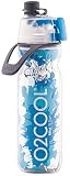 O2COOL ArcticSqueeze Insulated Mist 'N Sip Squeeze Bottle 20 oz., Blue/Blue Splash