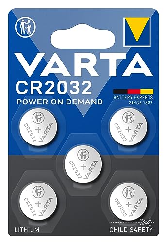 VARTA Batterien Knopfzellen CR2032, 5 Stück, Power on Demand, Lithium, 3V, kinde