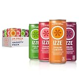 Izze Sparkling Juice 4 Flavor Variety Pack 8 4 Fl Oz 24 Coun