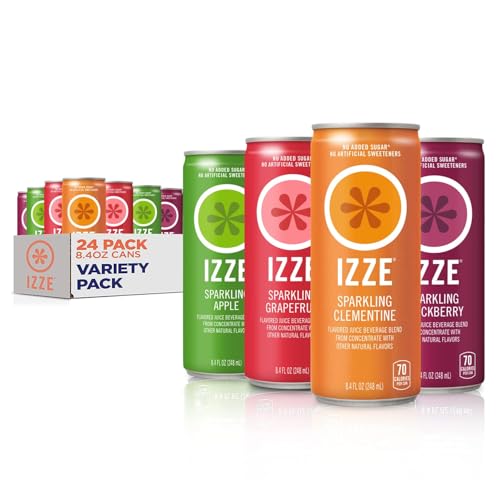 24-Pk 8.4oz IZZE Sparkling Juice (4-Flavor Variety Pack)