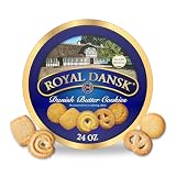 Royal Dansk Danish Butter Cookies, Premium Assorted Cookies Made with Real Butter, Great for Sharing and Hosting, 24 oz