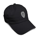 Speedy Pros Soft Baseball Hat Embroidered Dad Hat Security Badge Embroidery Men & Ladies Baseball Cap Cotton Black Design Only