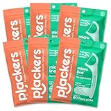 Plackers Micro Line Dental Floss Picks, Fold-Out FlipPick, Tuffloss, Easy Storage with Sure-Zip Seal, Fresh Mint Flavor, 90 Count (6 Pack)