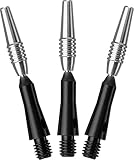 Viper by GLD Products Spinster Aluminum Shaft Black Spinster Aluminum Dart Shaft, Short (SH), 3 Pack, Short (SH) - 1.5" (35-7803-01)