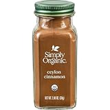 Simply Organic Ceylon Ground Cinnamon, 2.08 Ounce, Non-GMO Organic Cinnamon Powder
