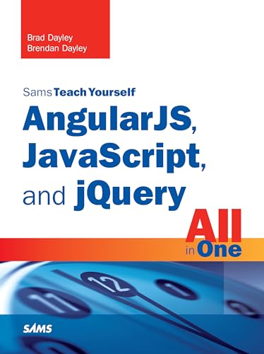 Angularjs, Javascript, and Jquery All in One, Sams Teach Yourself book cover