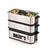 WMF KÜCHENminis Dampfgarer, 2 individuell regulierbare Garräume mit je 2,15 l, Warmhaltefunktion und Aromaverstärker, 900W