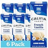 Califia Farms - French Vanilla Almond Milk Coffee Creamer, 32 Oz (Pack of 6), Shelf Stable, Dairy Free, Plant Based, Vegan, Gluten Free, Non GMO, Almond Creamer