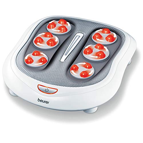 Beurer FM60 Aparato de Masaje Shiatsu para Pies con Calor, Masaje Relajante y Ajustable en Intensidad, Estimulador de la Circulación y Alivio del Estrés