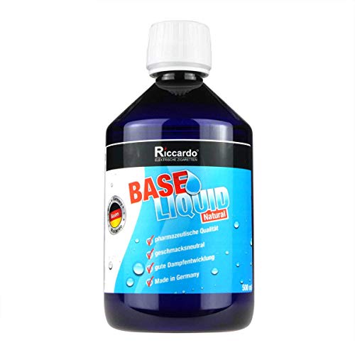 Riccardo Basisliquid Natural, 90% VG/10% H2O, 99,5% Ph. Eur, Basis Liquid 0,0 mg Nikotin, 500 ml