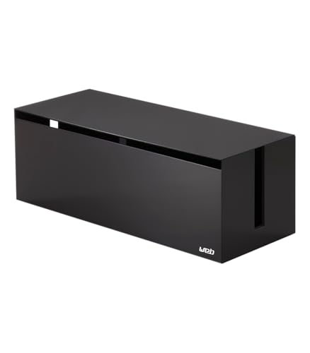 YAMAZAKI Home 2708 - Organizador de Almacenamiento de Cables para Caja de Cables, Protector de Cubierta, Talla única, Color café