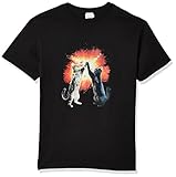 LOST GODS boys Cat Five Graphic T-shirt T Shirt, Black, Medium US