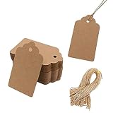 Sallyfashion 100Pcs Gift Tags With String Attached 1 7 X 2 8