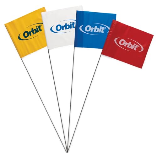 Orbit 53376 Logo Multi-Color Sprinkler Flags 10-Pack