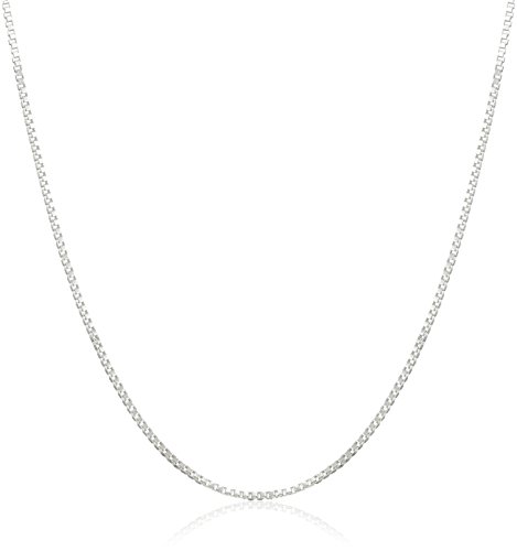 Cadena de plata de ley 925 de 0.8 mm, collar hecho a mano italiana, súper delgado y fuerte, regalo gratis con pedido de 16 a 30 pulgadas, 18, Metal, Sin piedra preciosa