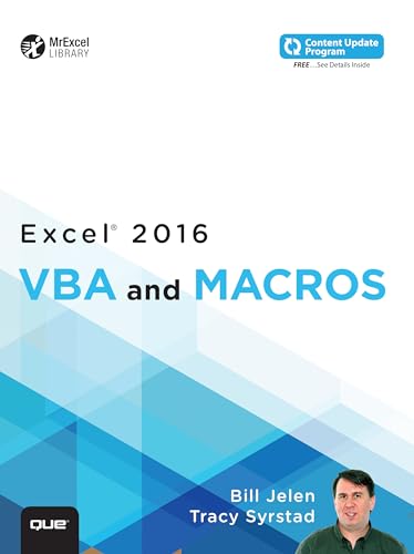 Excel 2016 VBA and Macros (Includes Content Update Program) book cover