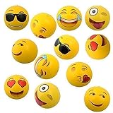 Kangaroo 12 Pack Emoticon Beach Balls Bulk Unique Emoticon D