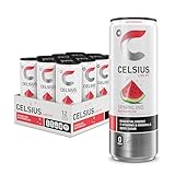 CELSIUS Sparkling Watermelon, Sugar Free Energy Drink, 12 Fl Oz (Pack of 12)