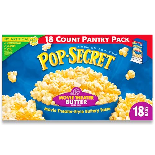 18-Ct 3-Oz Pop Secret Movie Theater Butter Microwave Popcorn