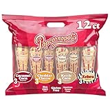Popcornopolis Gourmet Popcorn Cone Variety Pack – Zebra Popcorn, Cheddar Cheese Popcorn, Caramel Popcorn & Kettle Corn Popcorn, Great for Gifting & Sharing, (12-Count)