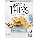 GOOD THINS Sea Salt & Pepper Rice Snacks Gluten Free Crackers, Snack Crackers, 3.5 oz