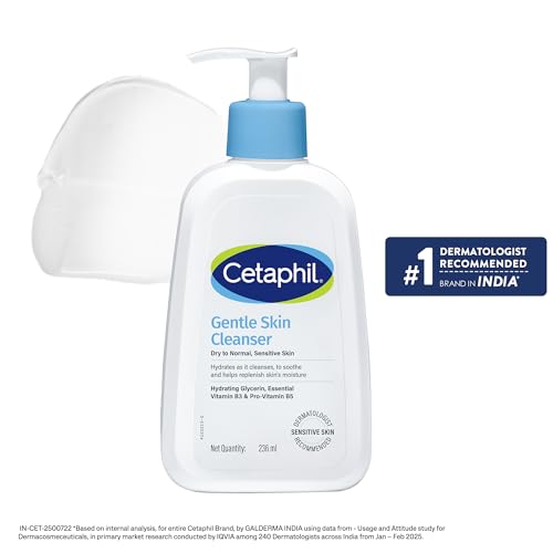 Cetaphil Gentle Skin Hydrating Face Wash 236ml, Paraben Free, Sulphate-Free Gentle Skin Hydrating Cleanser with Niacinam...