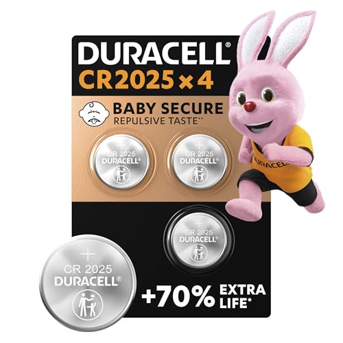 Duracell 2025 pilas de botón de litio 3 V (paquete de 4) - Hasta un 70 % más de 