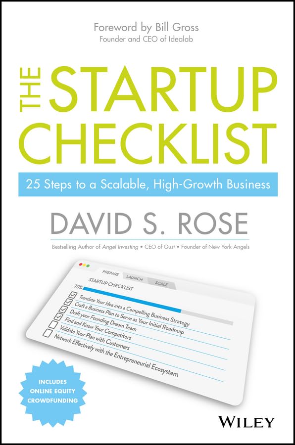 The Startup Checklist: 25 Steps to a Scalable, High-Growth Business book cover