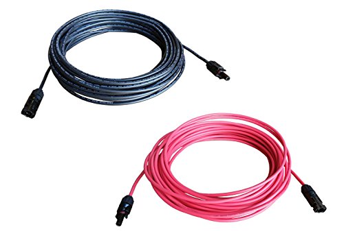 WindyNation 10 AWG solar panel cable with MC4 connectors
