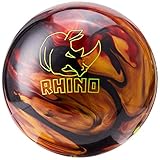 Brunswick Rhino Bowling Ball, Red/Black/Gold, 14 lb