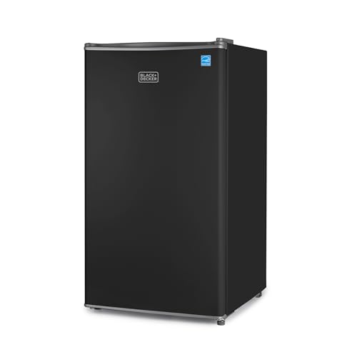 BLACK+DECKER BCRK32B Compact Refrigerator Energy Star Single Door Mini Fridge with Freezer…