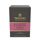 Taylors of Harrogate Blackberry & Raspberry, Herbal Tea, Individually Wrapped Bags, 20 Count (Pack of 1), Sweet, Tart & Tangy, Caffeine-Free, Enjoy Hot or Iced, 20 Teabags