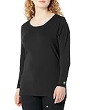 Healing Hands Women's Underscrub Soft Knit Melissa Longsleeve Scrub Tee with Breathable & Easy Care Fabric 5047, S, Black