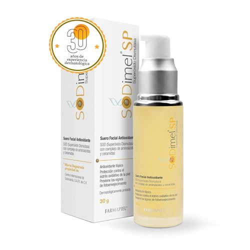 SODIMEL Suero Facial Antioxidante | Tratamiento Auxiliar para el Estrés de la Piel | Previene Daños Solares, Nutre e Hidrata la Piel | 30 gr