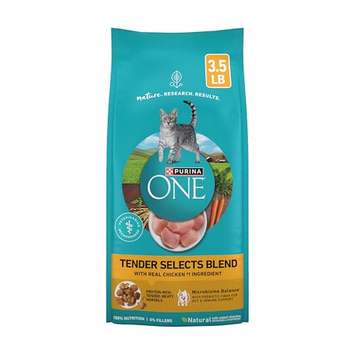 Purina ONE Natural Dry Cat Food, Tender Selects Blend With Real Chicken - () . Bags