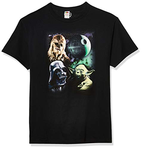 STAR WARS Chewie Star T-Shirt Camiseta, Negro, XXX-Large para Hombre