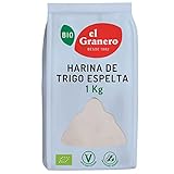 El Granero Integral Harina de Trigo Espelta Bio 1 kg Tipos de Harina para hacer Pan Casero