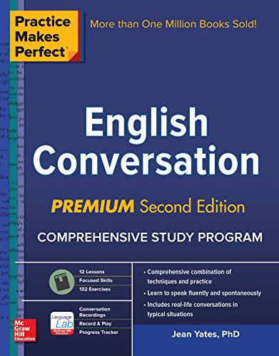 Practice Makes Perfect: English Conversation, Premium Second Edition book cover