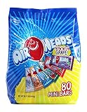 Airheads Candy Mini Bars, Assorted Fruit Flavors, Individually Wrapped, Non Melting, Party, Pantry 80ct Bag, (Pack of 1)