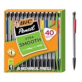 BIC Xtra Smooth Mechanical Pencil with 0.7 mm Medium Point ,Refillable and Retractable, School Supplies for Students and Teachers, 40-Count Pack
