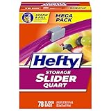 Hefty Slider Storage Bags, Quart Size, 78 Count