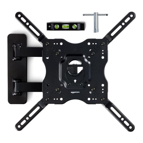 Amazon Basics Full Motion Articulating TV Wall Mount, with Swivel and Tilt, for 