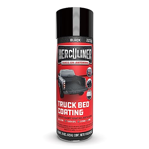 Herculiner Aerosol Spray Truck Bed Liner, 15 Ounce Spray Can, Black, Textured,…