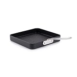 All-Clad HA1 Hard Anodized Nonstick Grill 11x11 Inch Oven Safe 350F Pots and Pans, Cookware Black