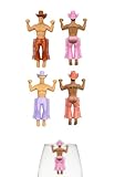 Drinking Buddies NPW Cowboy Chaps Reusable Drink Markers & Wine Glass Charms – Bachelorette Party Accessories, Girls’ Night & Wine Party Favors