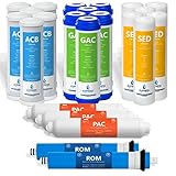 Express Water – 3 Year Reverse Osmosis System Replacement Filter Set – 23 Water Filters with 50 GPD RO Membrane, Carbon GAC, ACB, PAC Filters, Sediment SED Filters – 10 inch Size