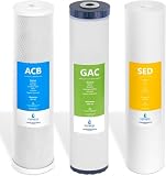 EXPRESS WATER FLTWH2045CGS1 Whole House Replacement Water Filter Set, 3 Count (Pack of 1), White