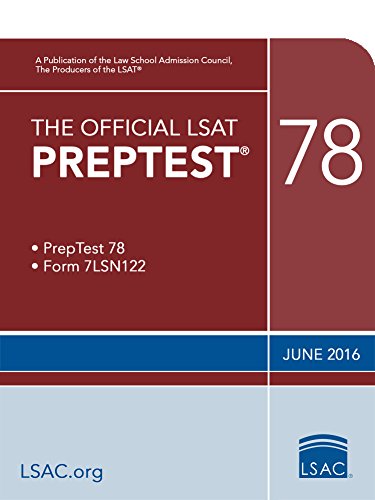 The Official LSAT Preptest 78: (june 2016 LSAT) book cover